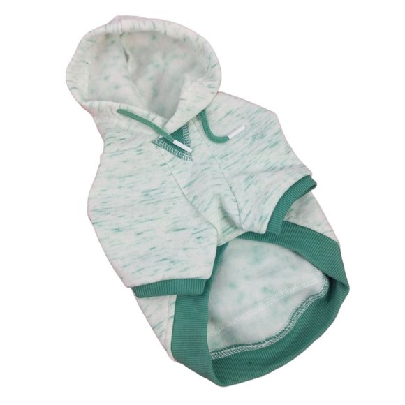 YOULY Trailblazer Dog Small Teal Space Dye Hoodie with Pocket New - Picture 2 of 4